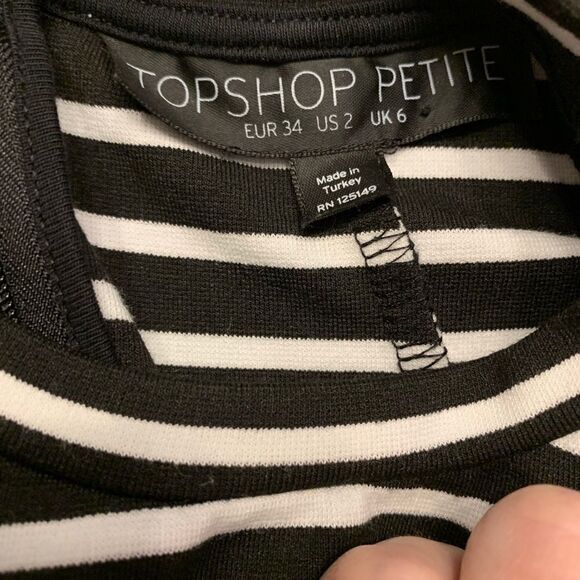 Topshop striped faux wrap dress - Picture 3 of 3